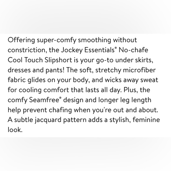 💜 Jockey° Essentials Seamfree® No Chafe Slipshort - Picture 6 of 6